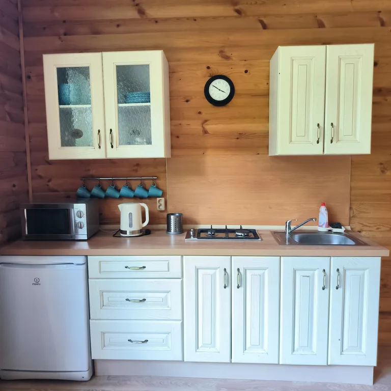 Дом на берегу озера с панорамным видом на лес