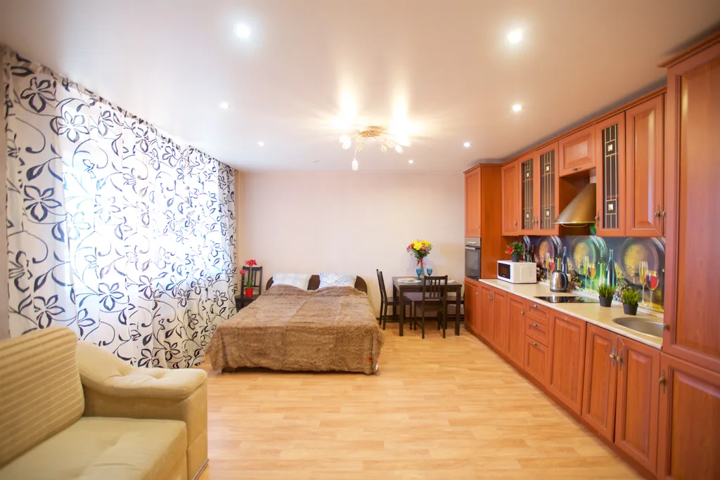 Уютная квартира с двумя кроватями для 6 гостей у ТРЦ Планета