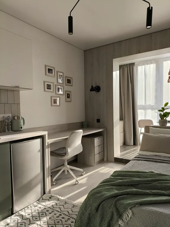 Солнечная студия для двоих рядом с парком