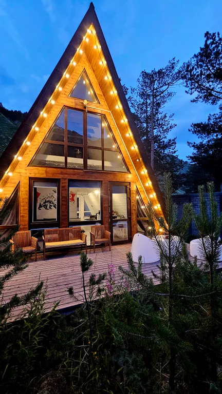 Коттедж A-frame 100кв.м. 1км до горнолыжных трасс Эльбруса. — аренда посуточно в Терскол