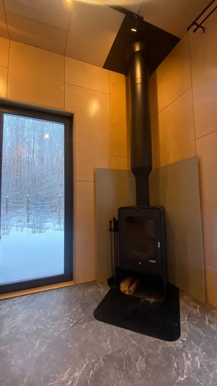 Коттедж Домики с панорамными окнами и видом на лес — Глинка