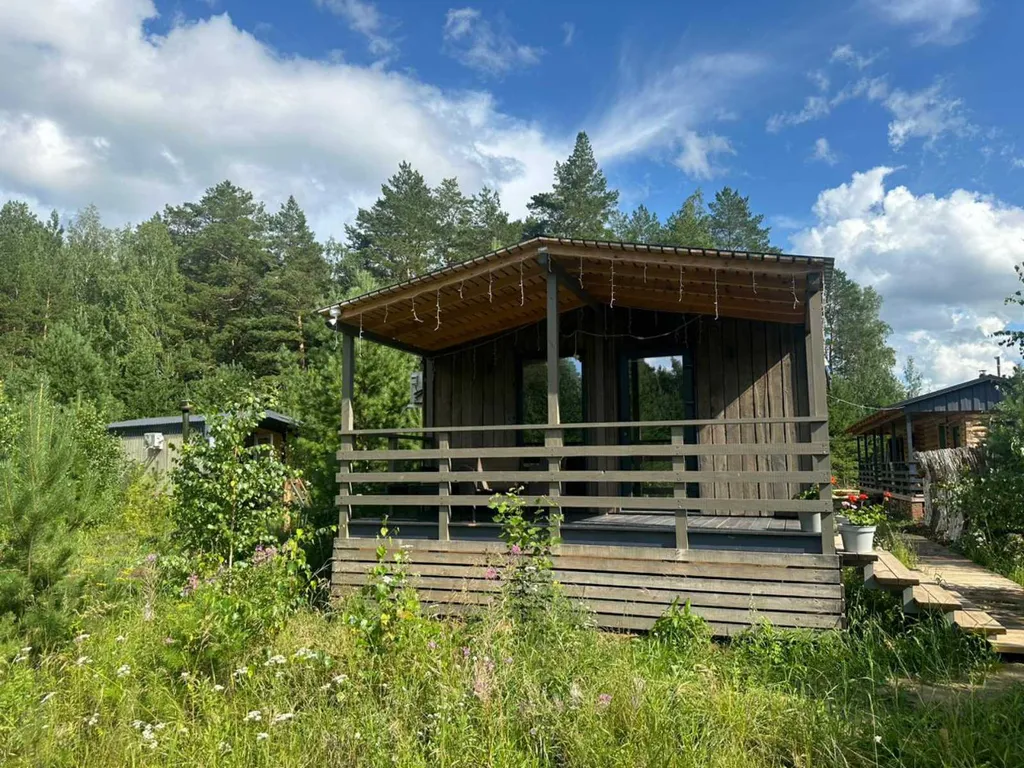 Темный домик на опушке леса