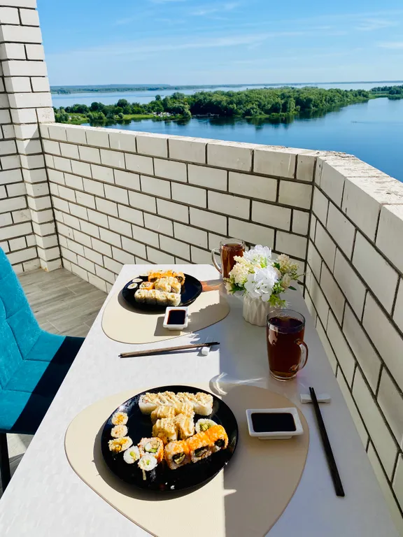 Апартаменты с видом на Волгу