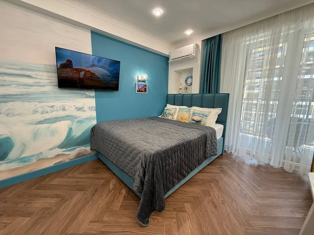 Морская симфония - уютная студия с видом на море и открытым бассейном