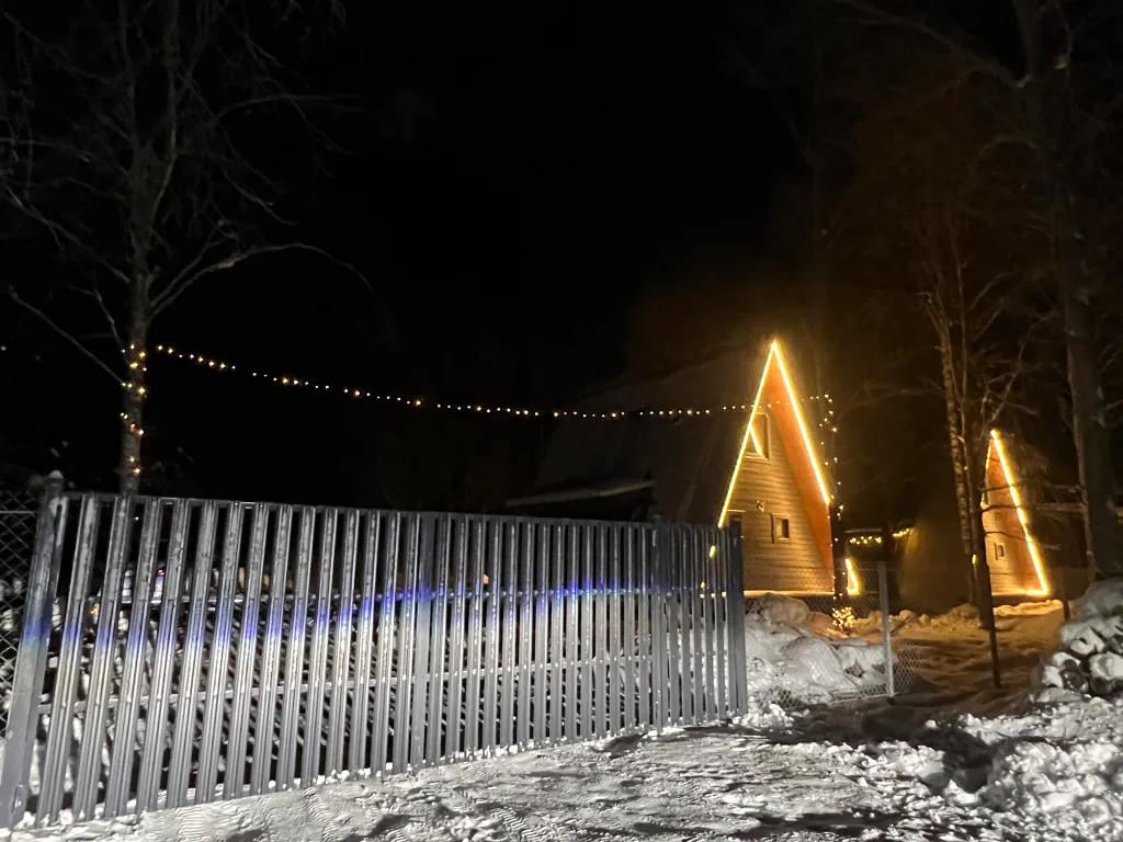 Чудесный домик A-frame с сауной Оливка