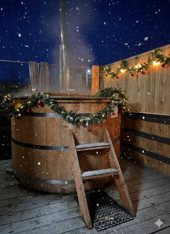 Дом с купелью и сауной, костровой зоной, мангалом и качелями