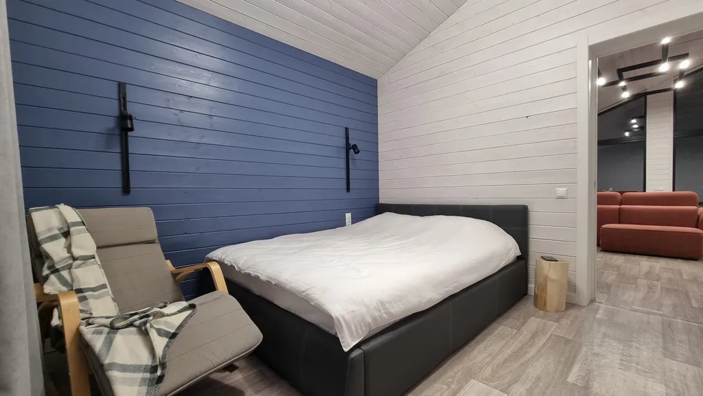 Коттедж Стильный барнхаус с горячей купелью фурако с видом на воду — Можайск