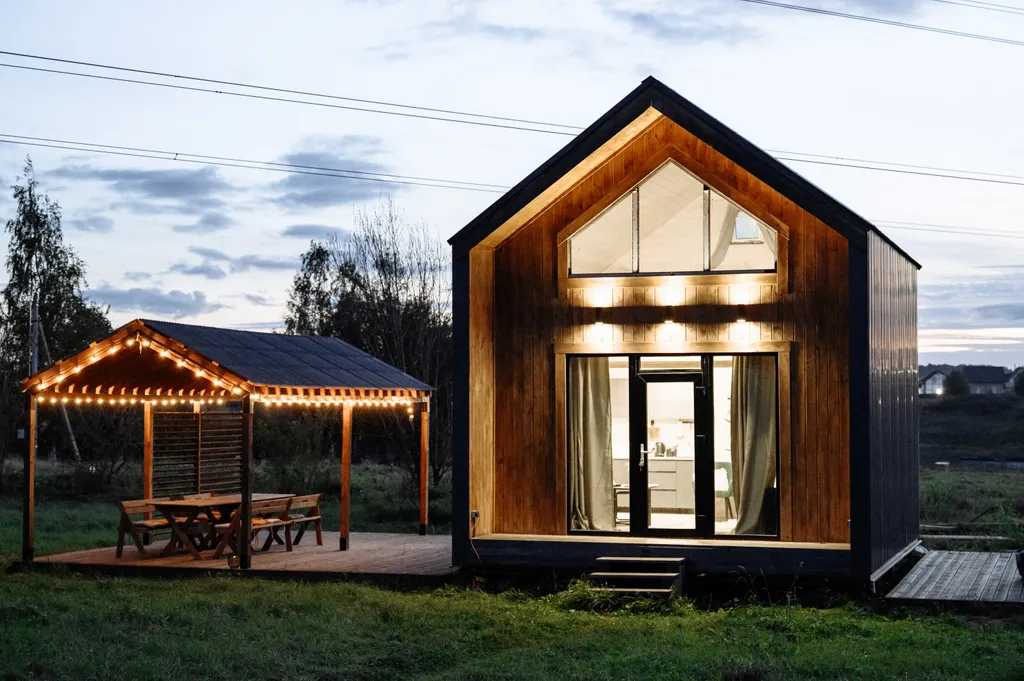 Коттедж Коттедж Уютный Барн-хаус с банным чаном и русской баней — Санкт-Петербург