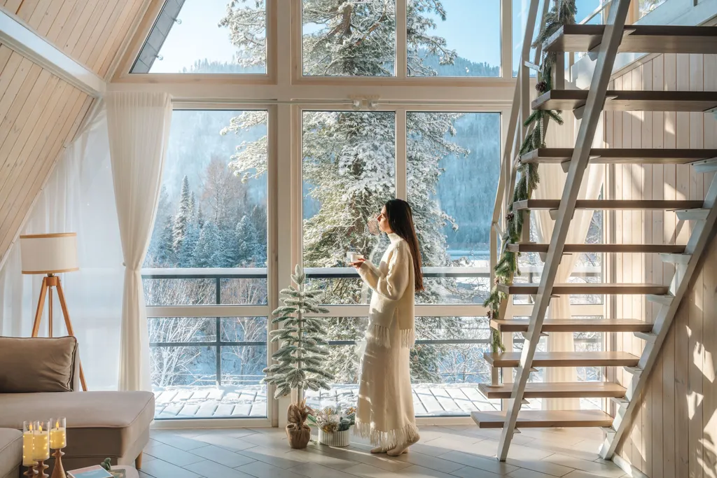 Villa Roma Телецкое - панорамный А-фрэйм 2 с видом на горы и озеро