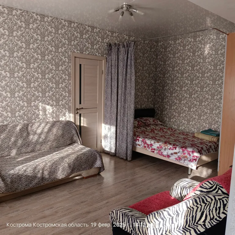 Двухкомнатная у Волги, 6 раздельных спальных мест