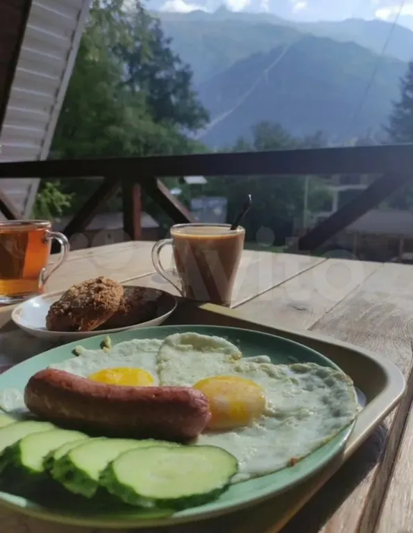Уютный номер в Домбае с вкусными и сытными завтраками