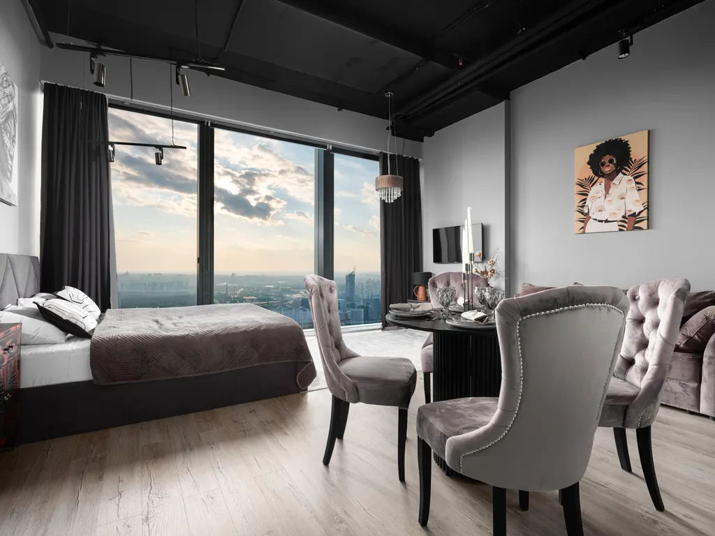 Neva Nati 59 этаж 45 м2. Панорамный вид. Шикарные закаты.