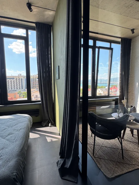 Квартира Большая 1к квартира в стиле эко-лофт, с панорамным видом на море — Геленджик