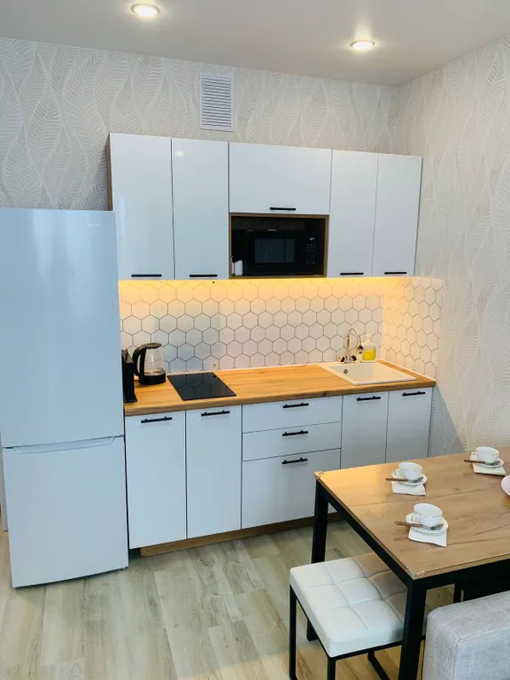 Квартира Уютная студия с кондиционером в доме рядом с аэропортом Толмачево — Обь