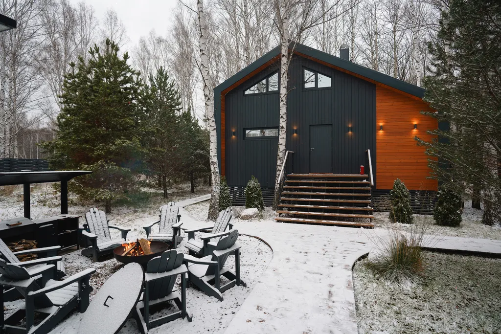 Barnhouse 120 м2 с камином и горячим чаном в Krona camp (40 км от Уфы)