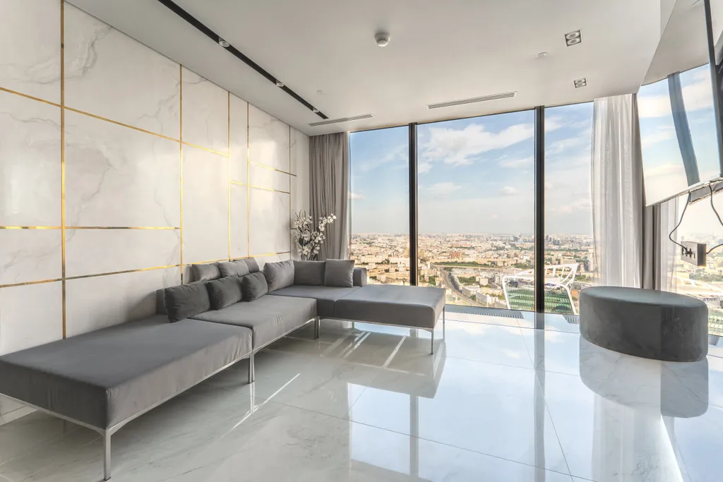 Апартамент на 73 этаже Москвы-сити с хамамом и настольными играми