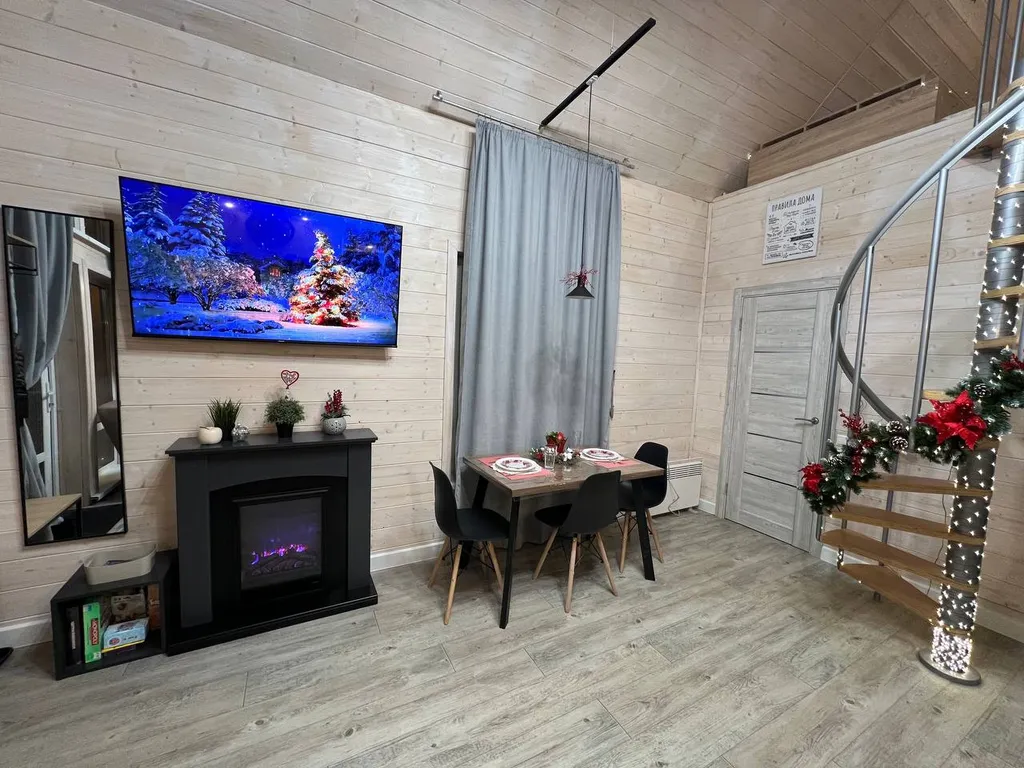 Коттедж Коттедж Комфортабельный барнхаус с баней и купелью для отдыха вдали от города — Шишкино