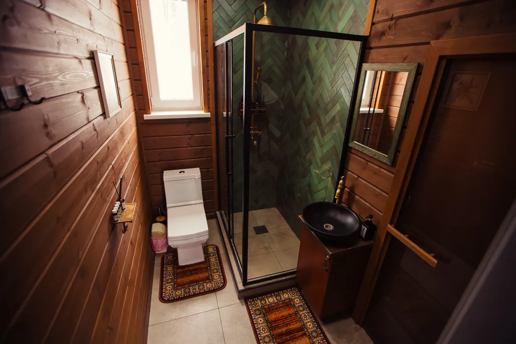 Большой панорамный коттедж в английском стиле с видом на озеро