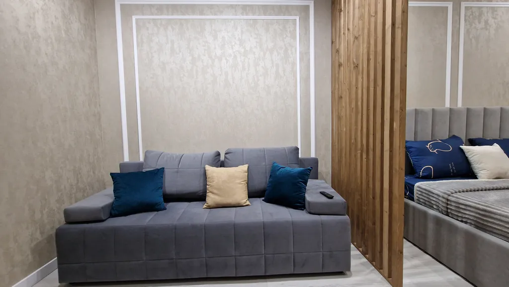 Дизайнерская стильная двушка, 5 раздельных мест с двумя кроватями