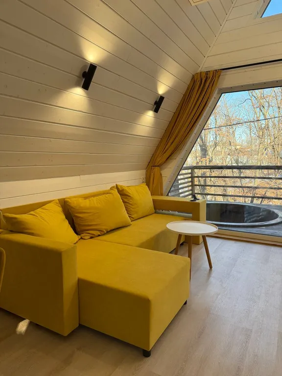 Дом A-Frame с купелью для Вашего уютного отдыха