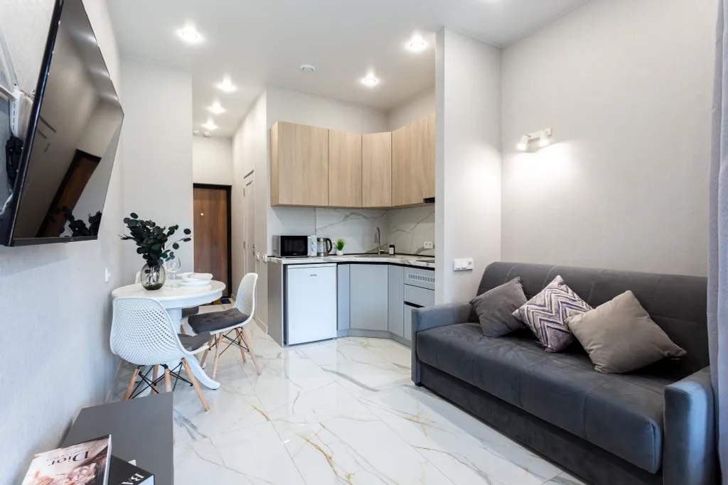 Уютная студия Аллея 254 с бассейном на территории