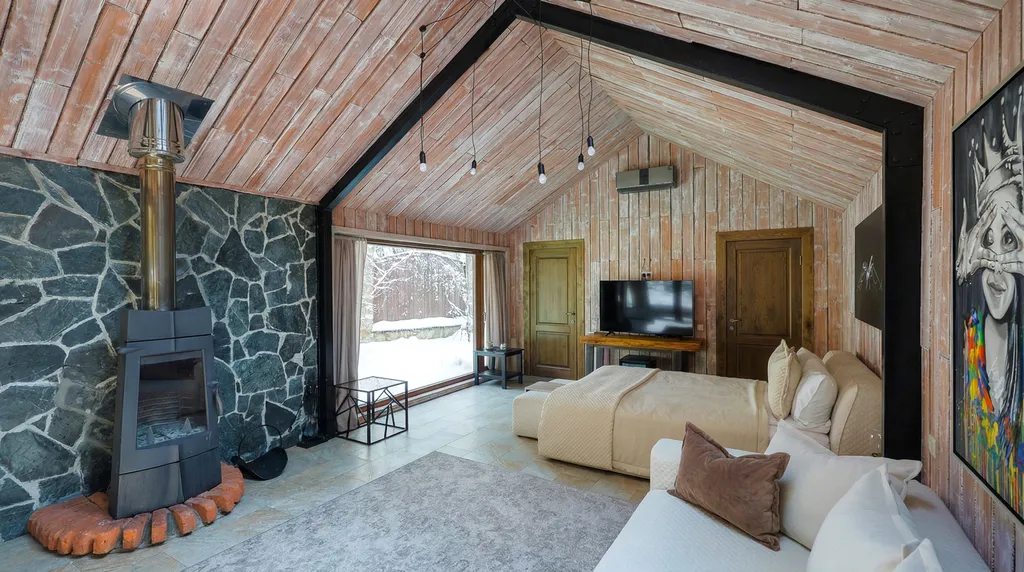 Домик 19 (barnhouse с камином и террасой) 75 м2