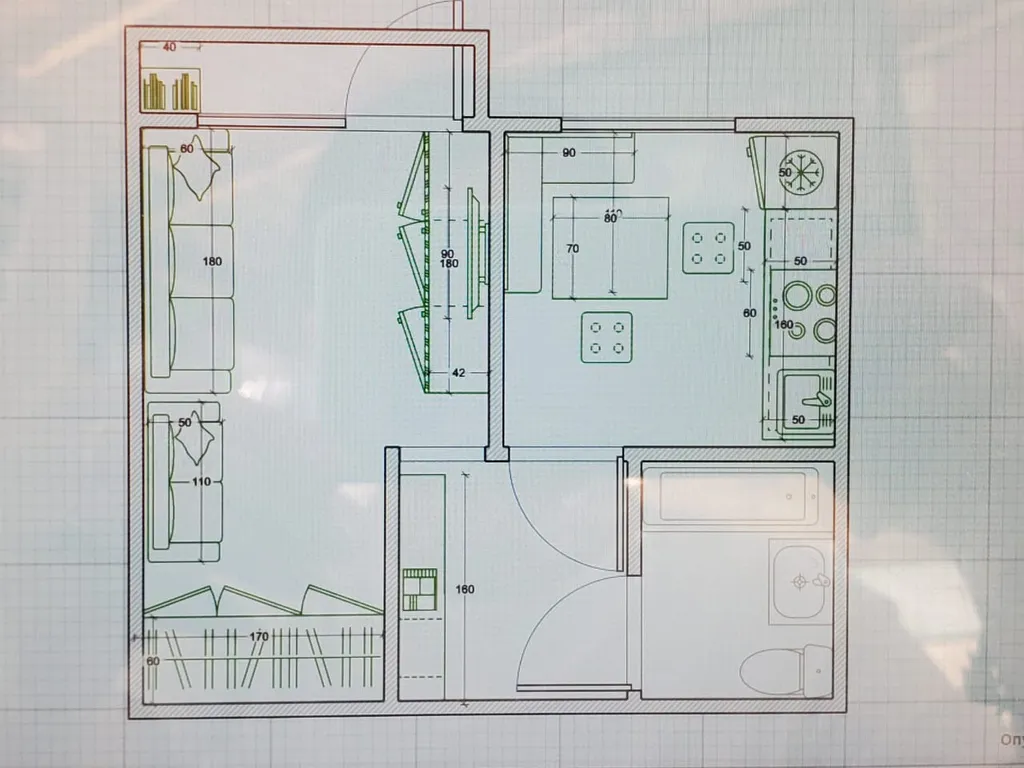 Небольшая квартира, в центрально районе