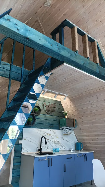 Дом с баней и банным чаном у реки