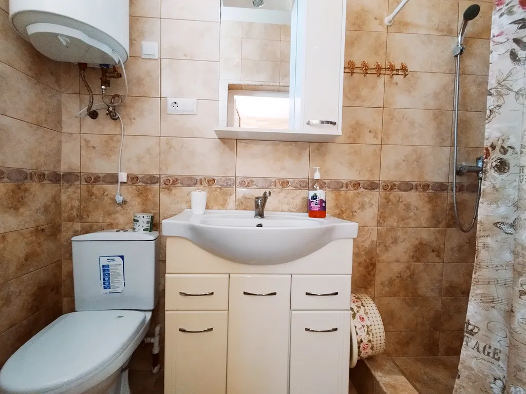 Студия с кухней удобствами балконом, 7 минут до моря