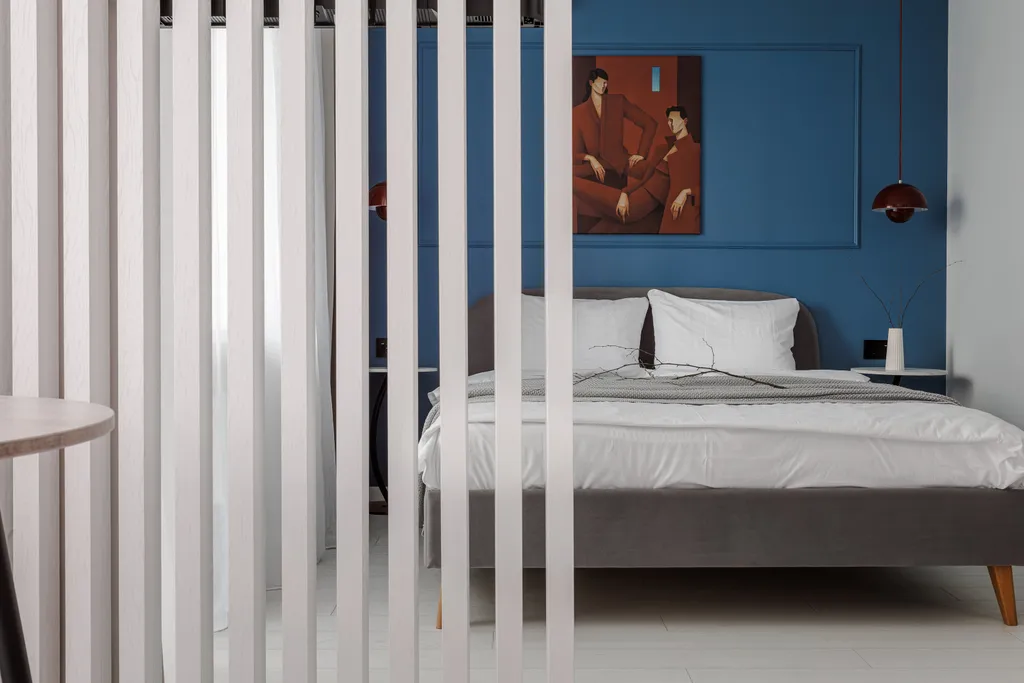 White and blue apart