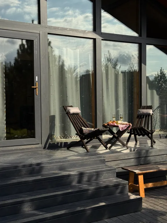 Коттедж Панорамный дом с чаном под открытым небом и баней на дровах — аренда посуточно в Тюмень