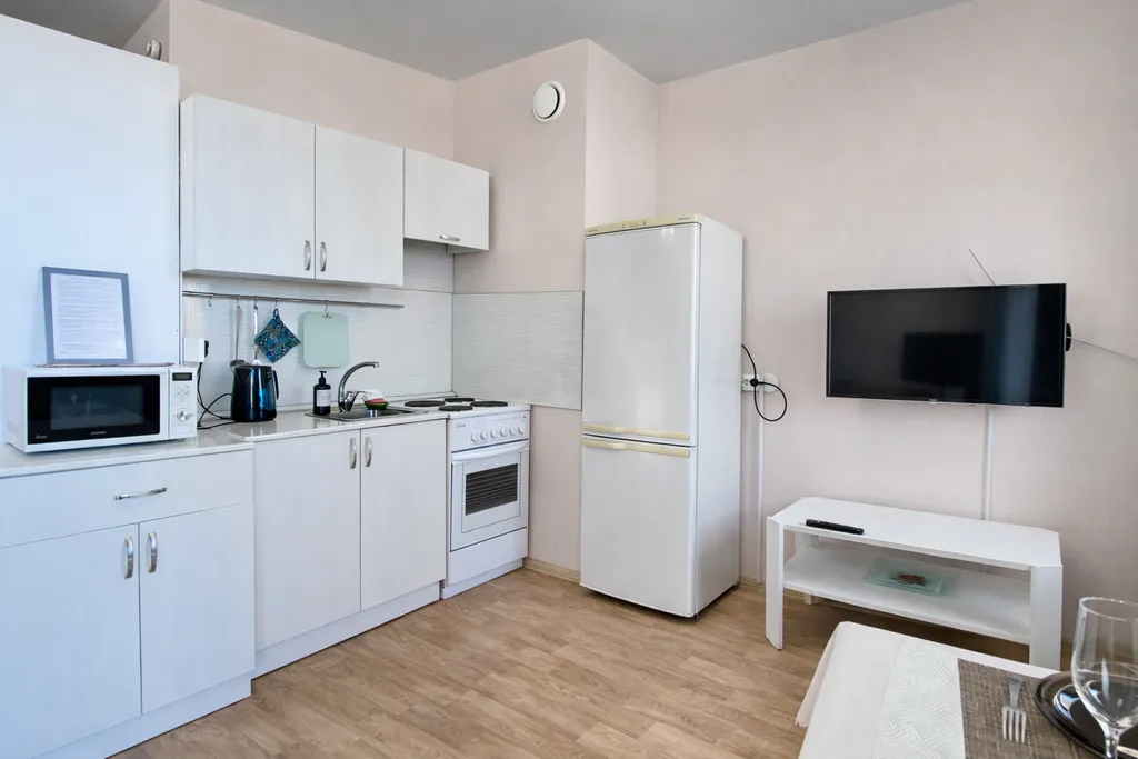 Студия с видом на город, рядом с городской эспланадой и ЖД вокзалом