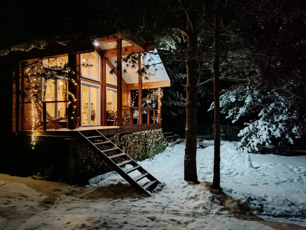 Дом с баней в сосновом бору