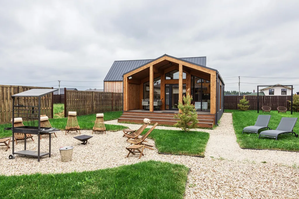 Коттедж Панорамный дом среди зимнего леса рядом с озером — Семеновское