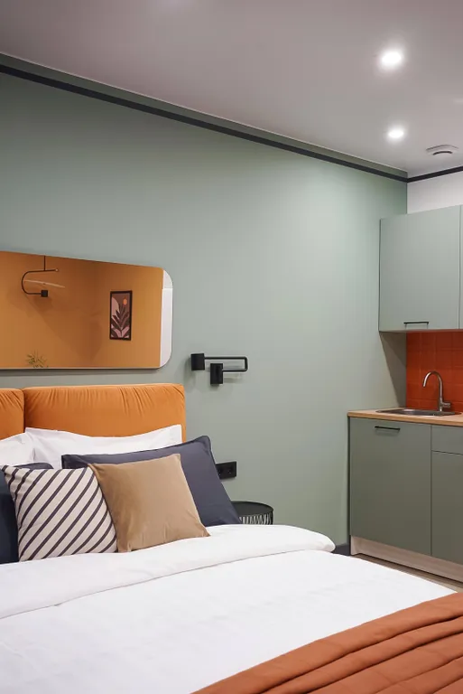 Квартира Квартира Современная студия Оранжевая с балконом — Калининград