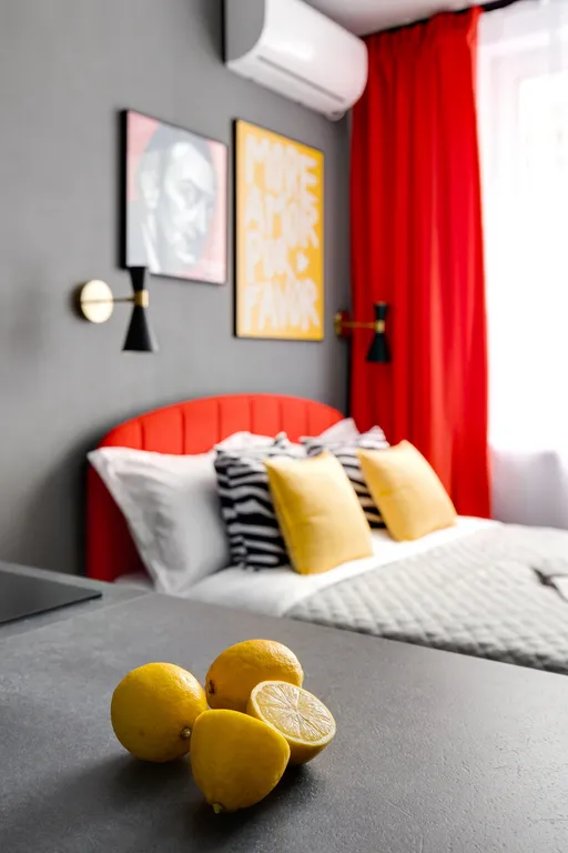 Квартира Квартира Стильная студия у ботанического сада Red — Москва