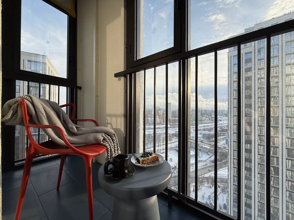 Квартира Квартира Яркий дизайн, панорама на реку прямо с кровати — Новосибирск