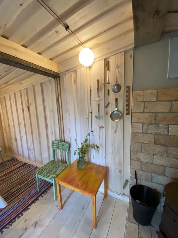 Глэмпинг с печкой-буржуйкой