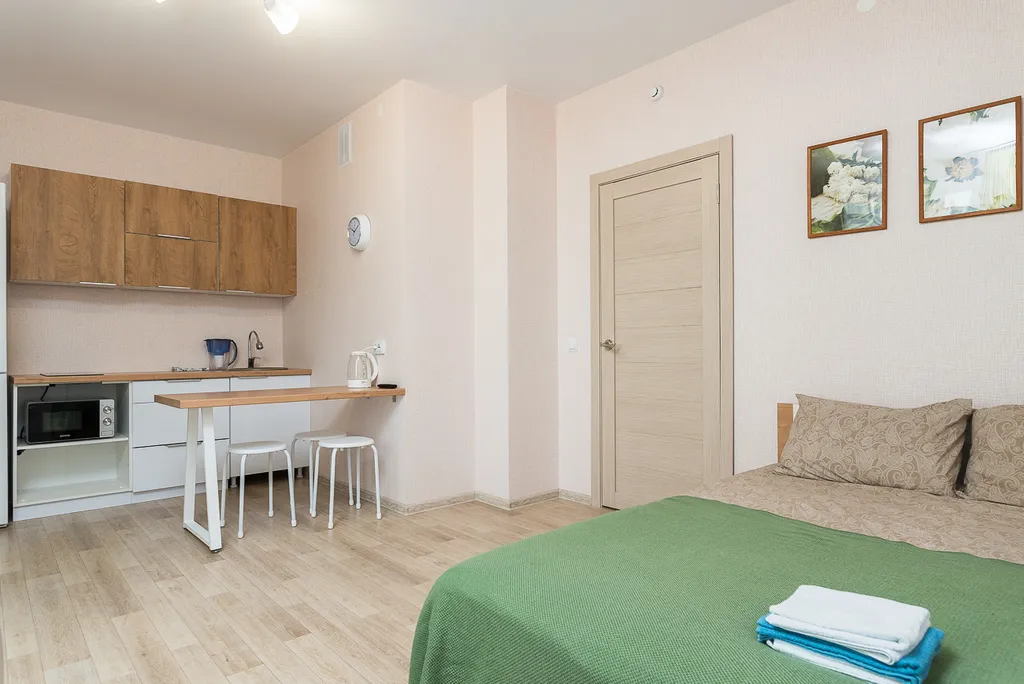 Квартира Квартира Уютная студия в новом доме с видом на лес — Новосибирск