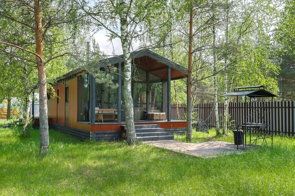 BarnHouse с камином, кондиционером и террасой