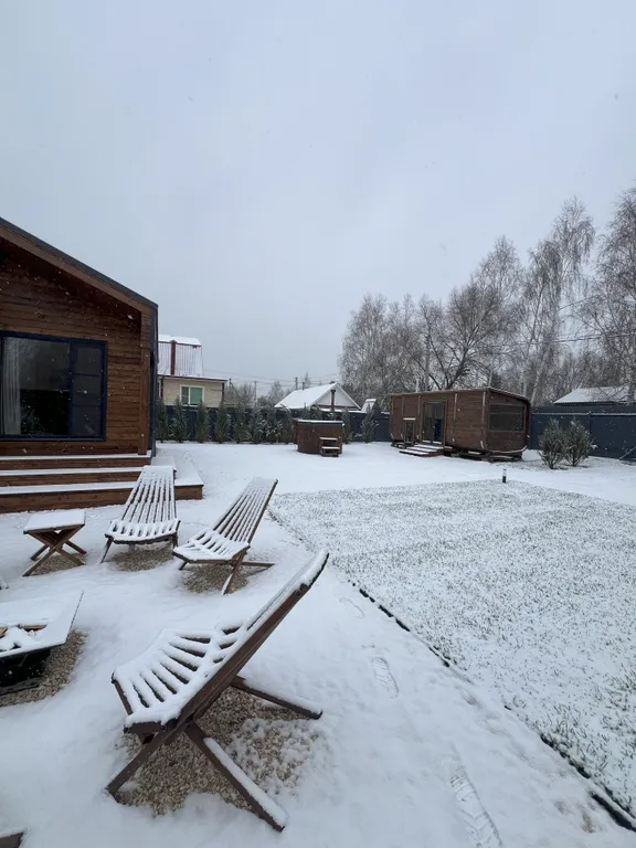 Коттедж Коттедж Барн с панорамными окнами, террасой, баней и купелью — Петровское