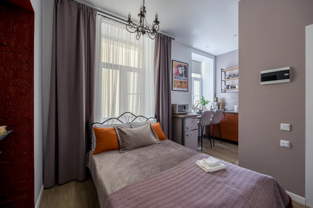 Квартира-студия, 20 м², 1 кровать