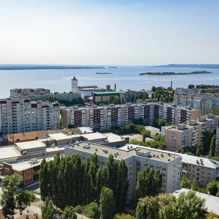 Квартира Квартира Уютная студия от собственника с видом на Волгу — Саратов