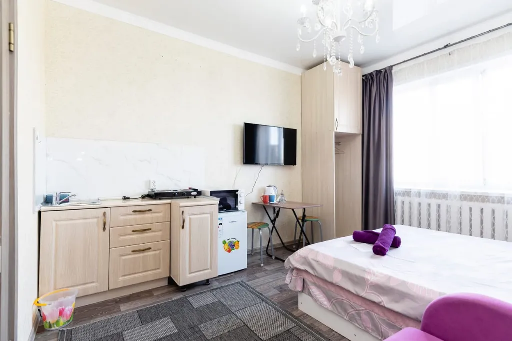 Уютная студия с мини-кухней у метро