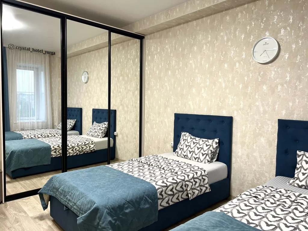 Студия с раздельными кроватями в апарт-отеле Кристалл!