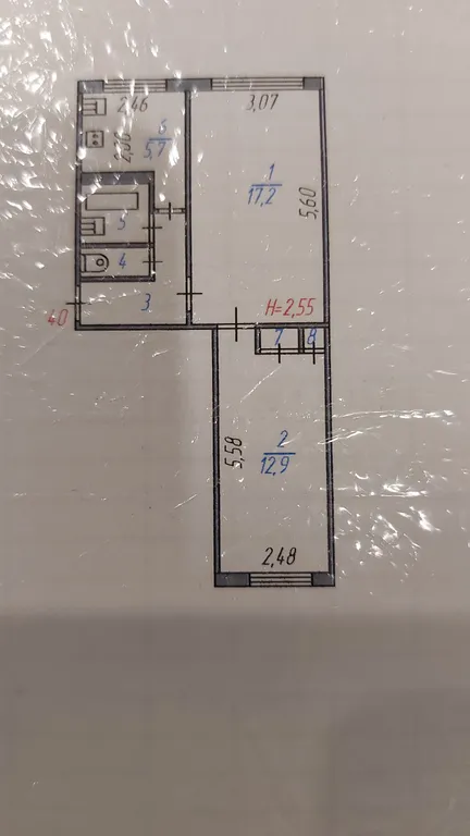 Уютная 2-комнатная квартира после ремонта