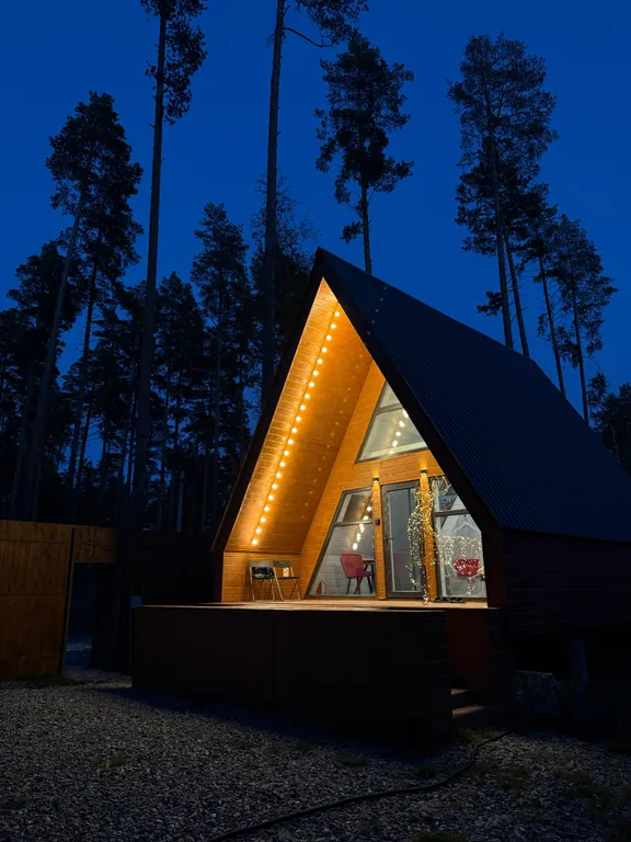 Домик в лесу с банным чаном