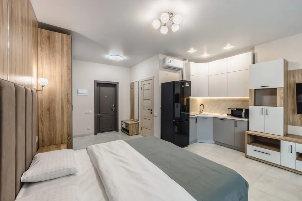 Дизайнерская студия с лоджией в ЖК Дюльбер