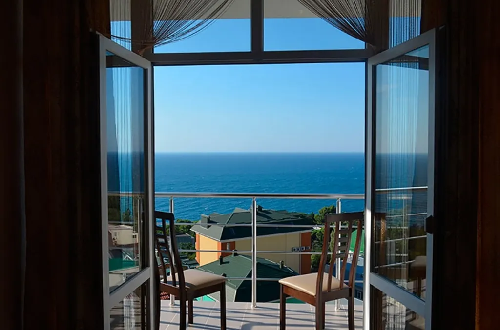 Красивая квартира-студия с прекрасным видом на море в Мисхоре