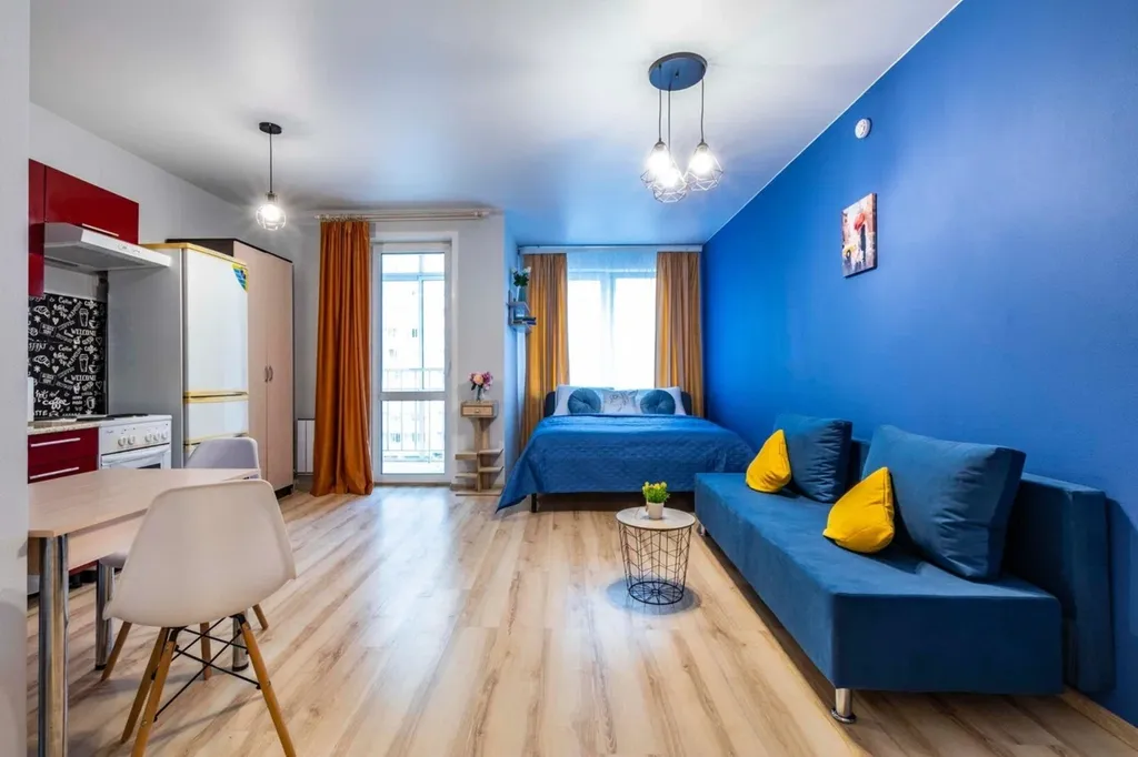 Студия с лоджией для 4-х гостей